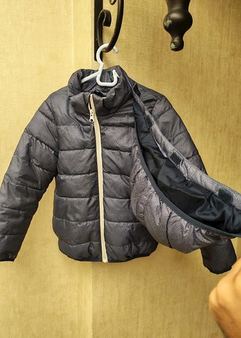 Mango Marka Erkek Çocuk Gri Fermuarlı Mont - Görsel 2