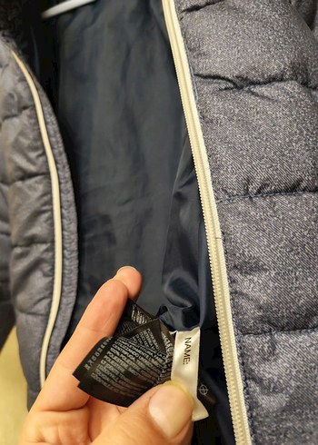 Mango Marka Erkek Çocuk Gri Fermuarlı Mont - Görsel 5