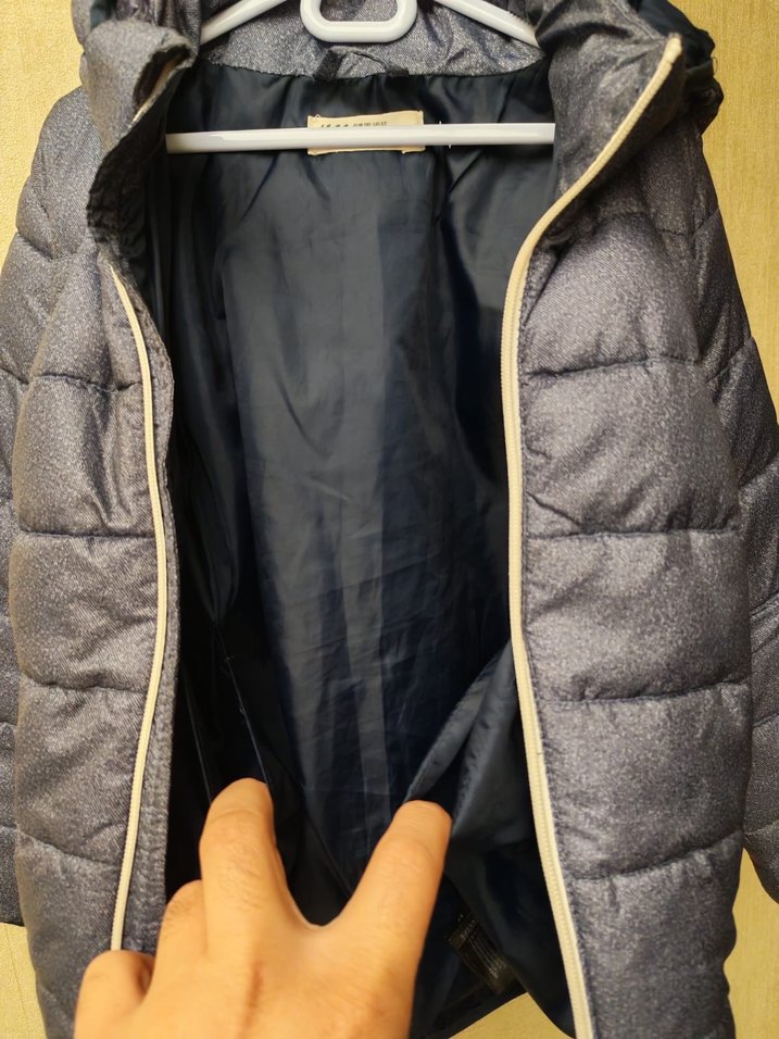 Mango Marka Erkek Çocuk Gri Fermuarlı Mont - Görsel 3