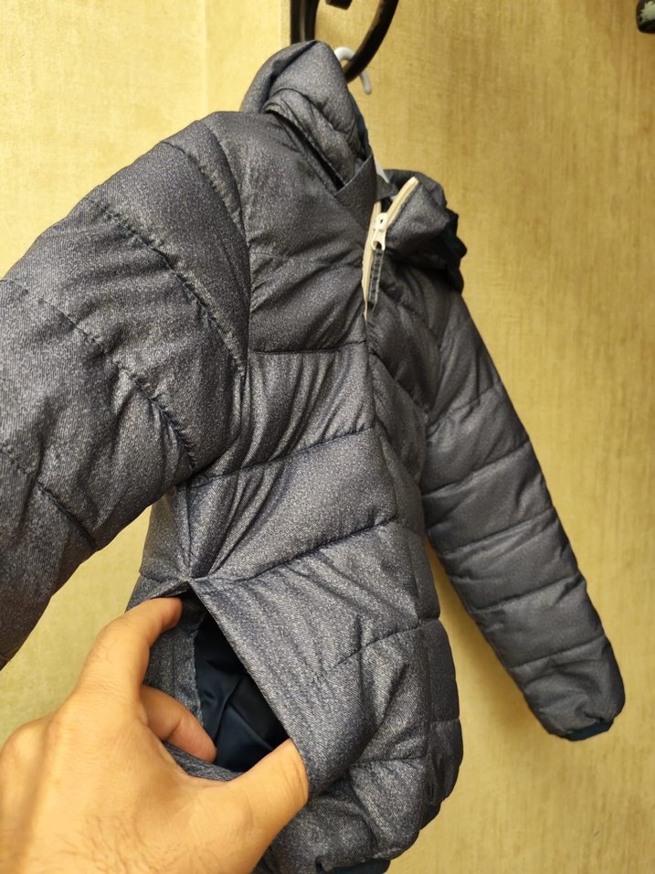 Mango Marka Erkek Çocuk Gri Fermuarlı Mont - Görsel 4