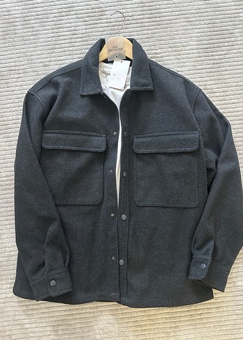 Gri Erkek Düğmeli Street Wear Polar Ceket - Görsel 3