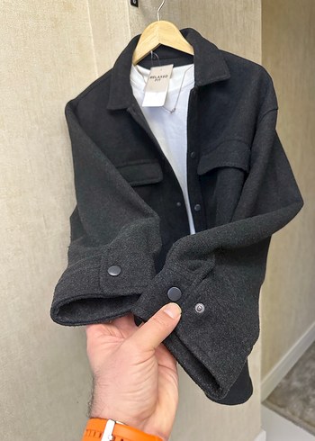 Gri Erkek Düğmeli Street Wear Polar Ceket - Görsel 5