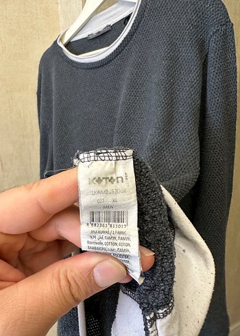 Gri Erkek Triko Bisiklet Yaka Kazak - Görsel 4