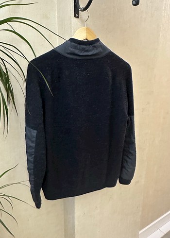 HUGO BOSS Marka Gri Yarım Fermuarlı Örgü Yün Kazak - Görsel 3