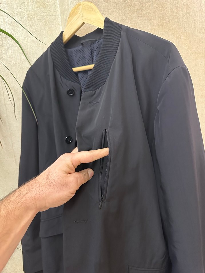 Orjinal GANT MARKA Düğmeli Lacivert Erkek Ceket - Görsel 5