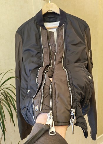 Orjinal All Saints Marka Bomber Ceket - Görsel 5