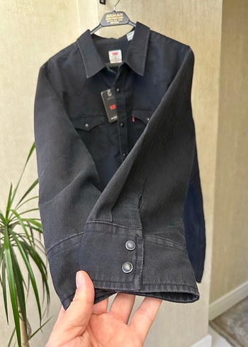 Levis Marka Siyah Denim Erkek Uzun Kollu Gömlek - Görsel 3