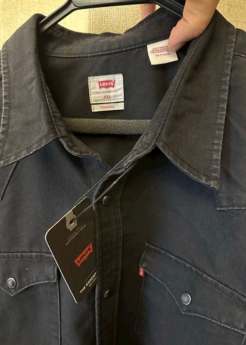 Levis Marka Siyah Denim Erkek Uzun Kollu Gömlek - Görsel 7