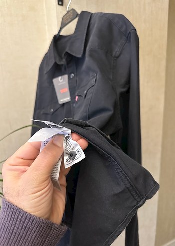 Levis Marka Siyah Denim Erkek Uzun Kollu Gömlek - Görsel 6