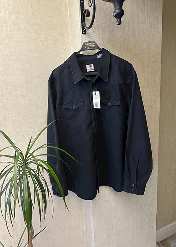 Levis Marka Siyah Denim Erkek Uzun Kollu Gömlek - Görsel 2