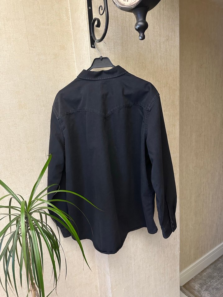 Levis Marka Siyah Denim Erkek Uzun Kollu Gömlek - Görsel 4