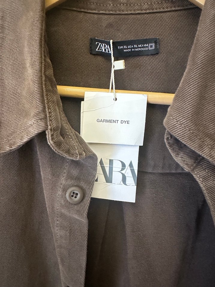Zara Kahverengi Erkek Kalın Gömlek - Görsel 3