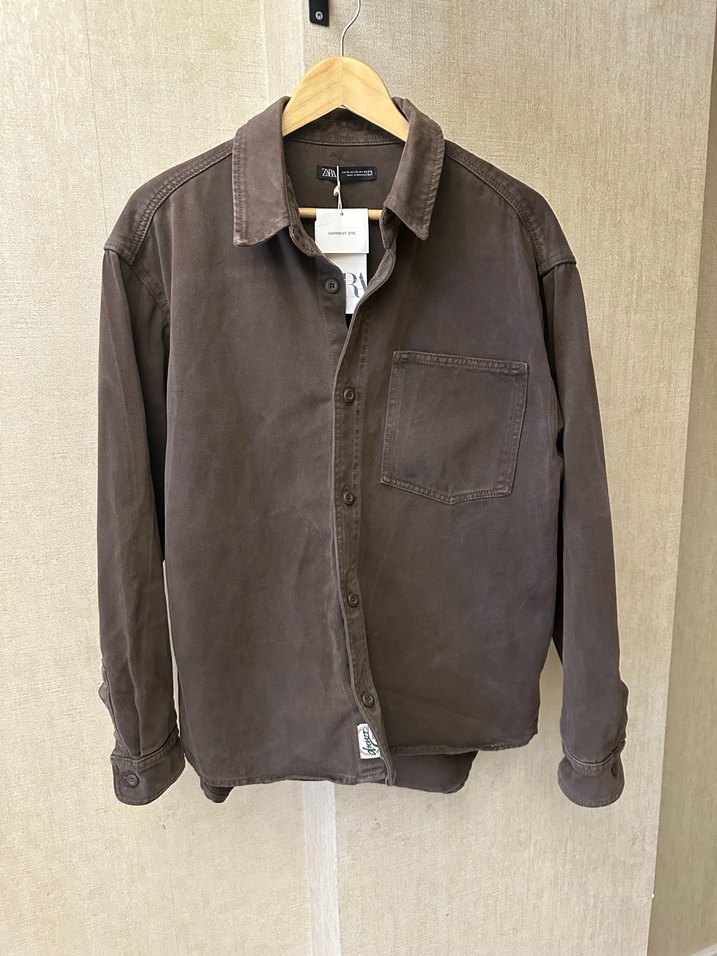 Zara Kahverengi Erkek Kalın Gömlek - Görsel 5