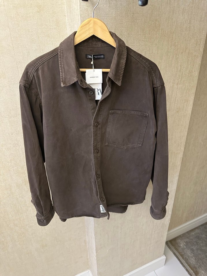 Zara Kahverengi Erkek Kalın Gömlek - Görsel 4