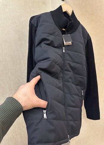 Massimo Dutti Siyah Fermuarlı Erkek Siyah Ceket - Görsel 5