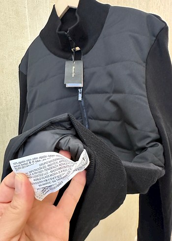 Massimo Dutti Siyah Fermuarlı Erkek Siyah Ceket - Görsel 8