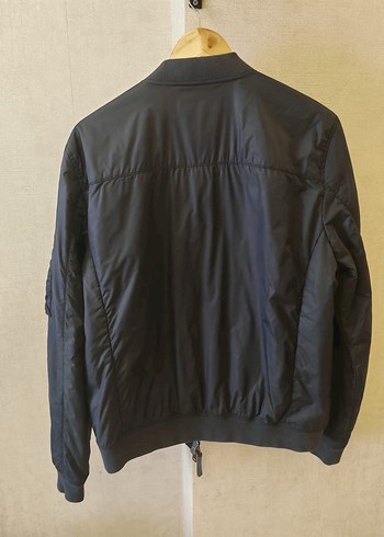 All Saints Marka Siyah Fermuarlı Rahat Kesim Erkek Ceket - Görsel 5