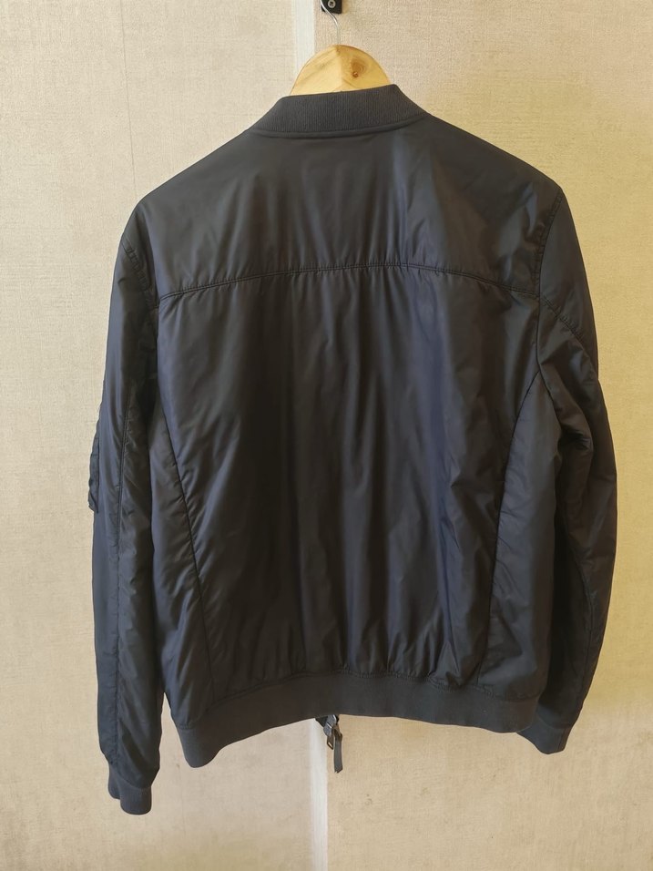 All Saints Marka Siyah Fermuarlı Rahat Kesim Erkek Ceket - Görsel 5