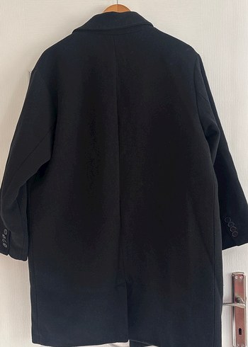 Siyah Klasik Çift Düğmeli Kaban - Görsel 2