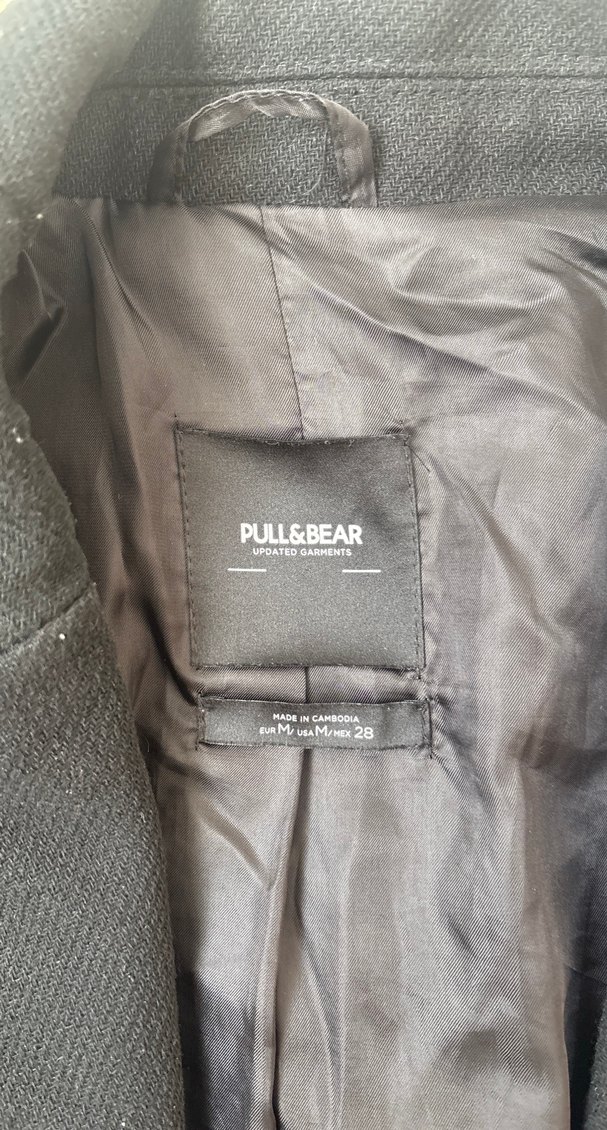 Siyah Klasik Çift Düğmeli Kaban - Görsel 3