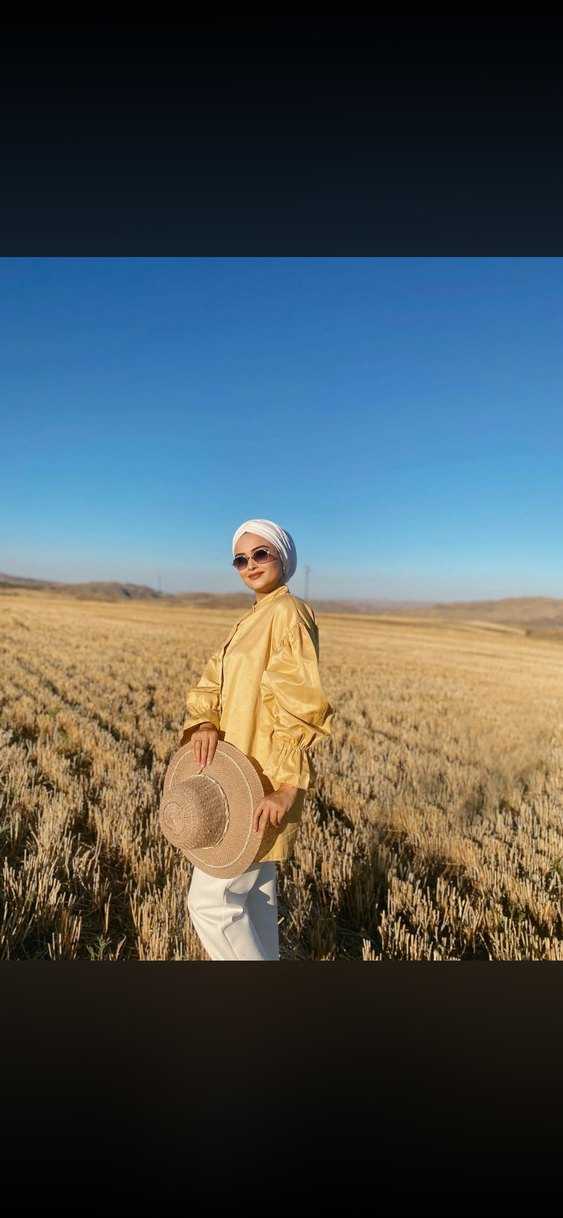 Bohem Tarzı Camel Midi Tunik - Görsel 2