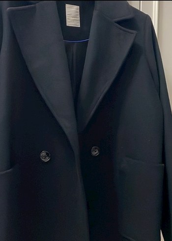 Kadın Siyah Midi Kemerli Ofis Kabanı - Görsel 4