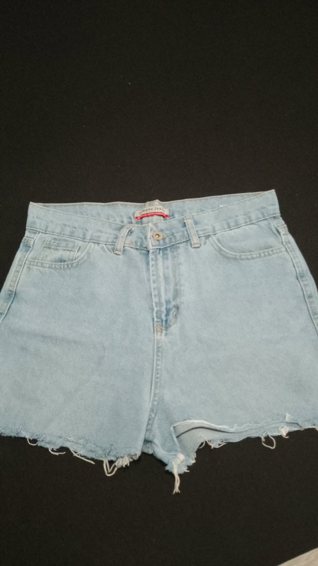 Kadın Açık Mavi Denim Mini Şort - Görsel 2