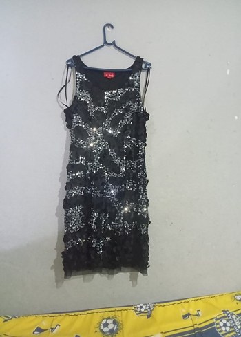 Payetli Siyah kısa elbise - Görsel 3