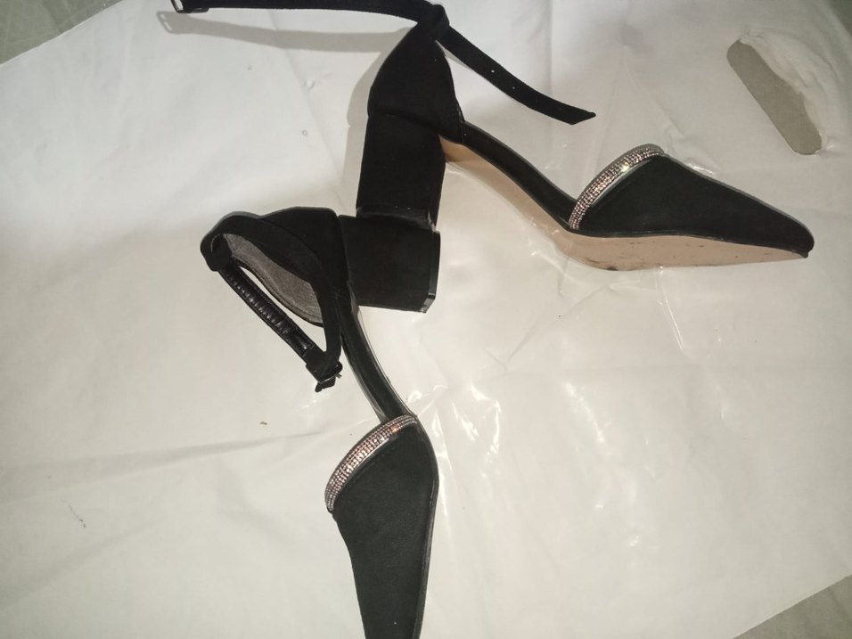 Siyah Stiletto Topuklu Kadın Abiye Ayakkabı - Görsel 2