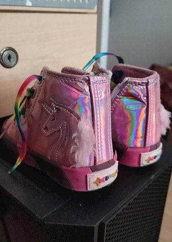 Kız Çocuk Renkli Bağcıklı Spor Ayakkabı - Görsel 5