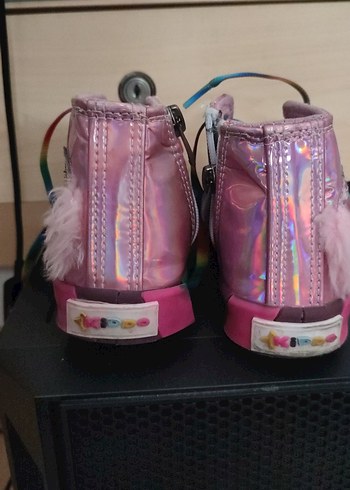 Kız Çocuk Renkli Bağcıklı Spor Ayakkabı - Görsel 4