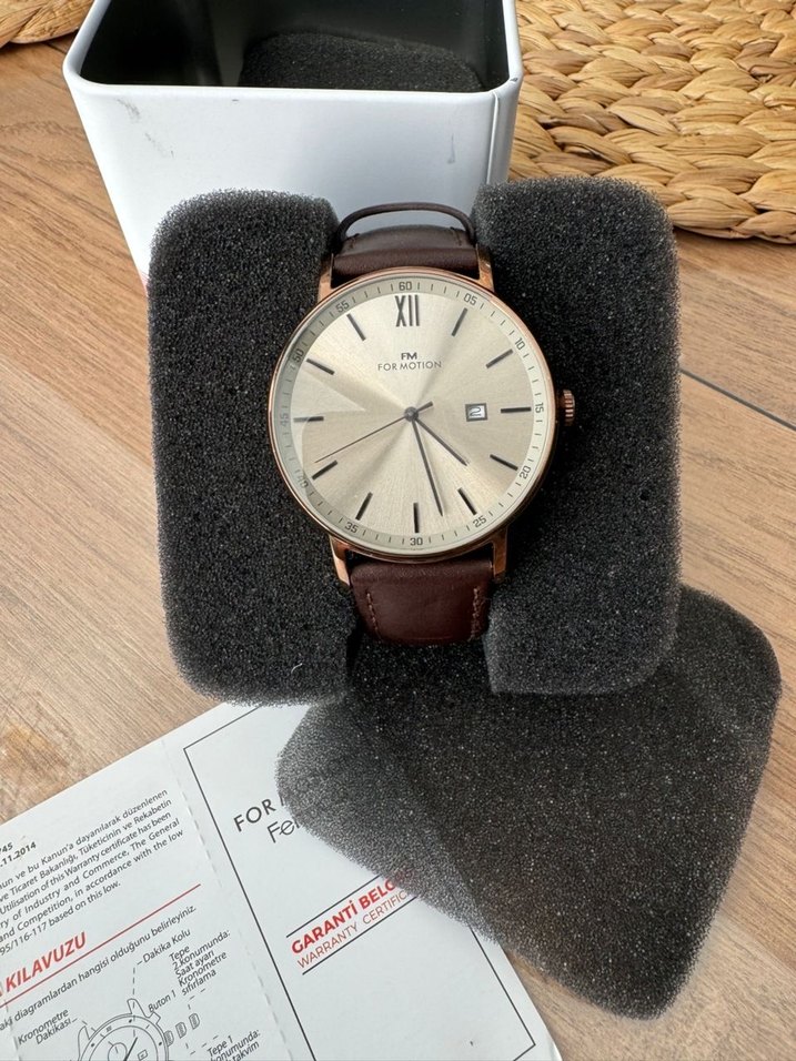 Klasik Modern Erkek Kol Saati Kahverengi.For Motion marka - Görsel 2