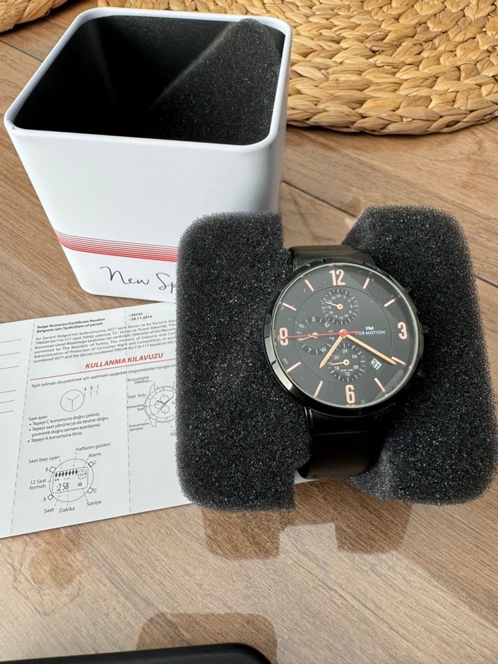 For Motion Siyah Erkek Kol Saati - Görsel 2