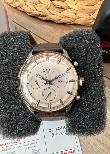 Ferrucci Erkek Klasik Modern Saat Kahverengi - Görsel 2