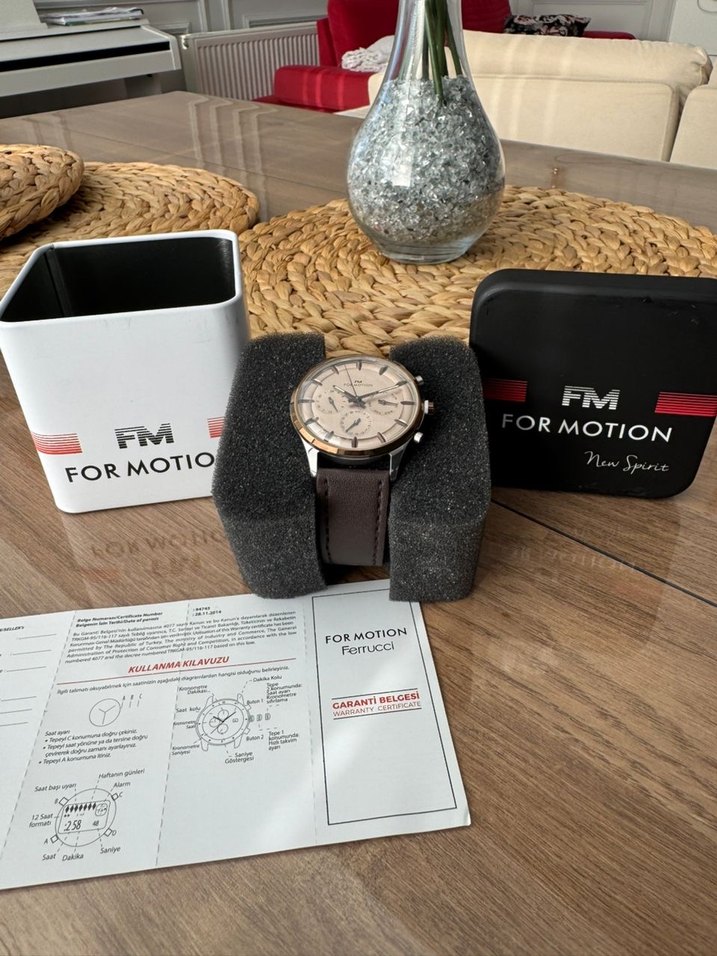 Ferrucci Erkek Klasik Modern Saat Kahverengi - Görsel 4