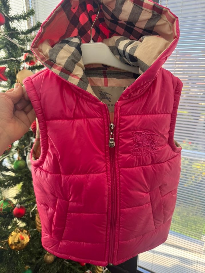 Kız Çocuk Parlak Pembe Fermuarlı Yelek - Görsel 2