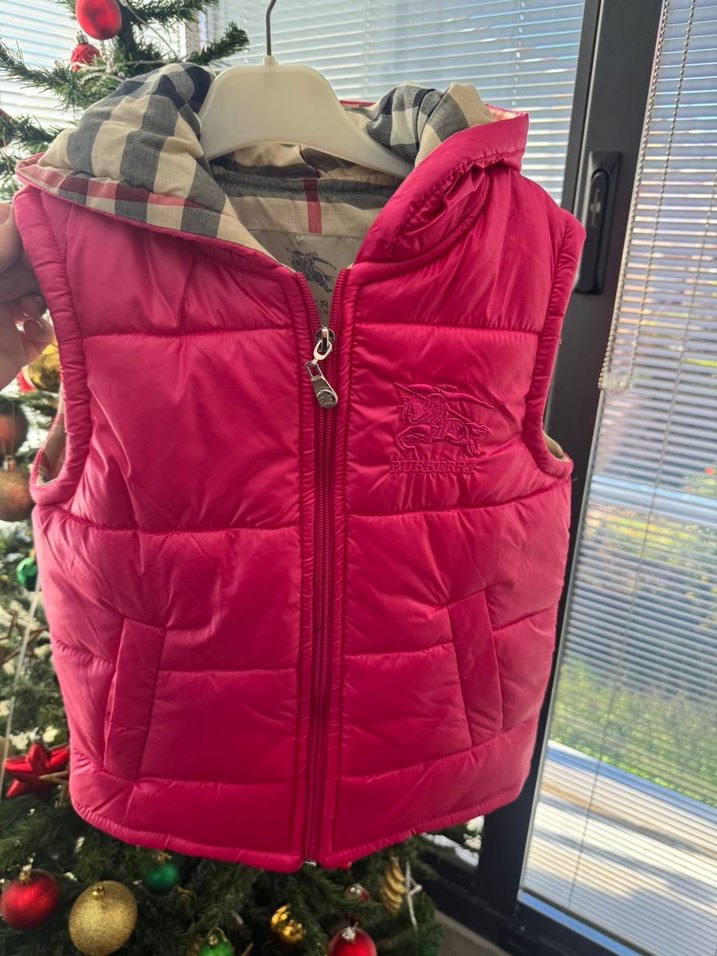 Kız Çocuk Parlak Pembe Fermuarlı Yelek - Görsel 3