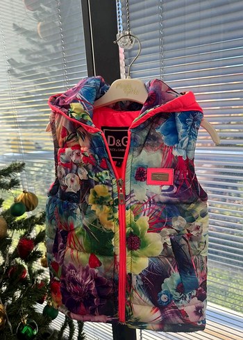 Çiçek Desenli Renkli Kız Yeleği - Görsel 2