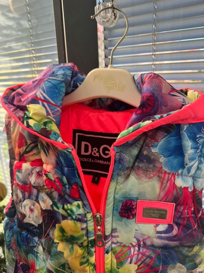 Çiçek Desenli Renkli Kız Yeleği - Görsel 4