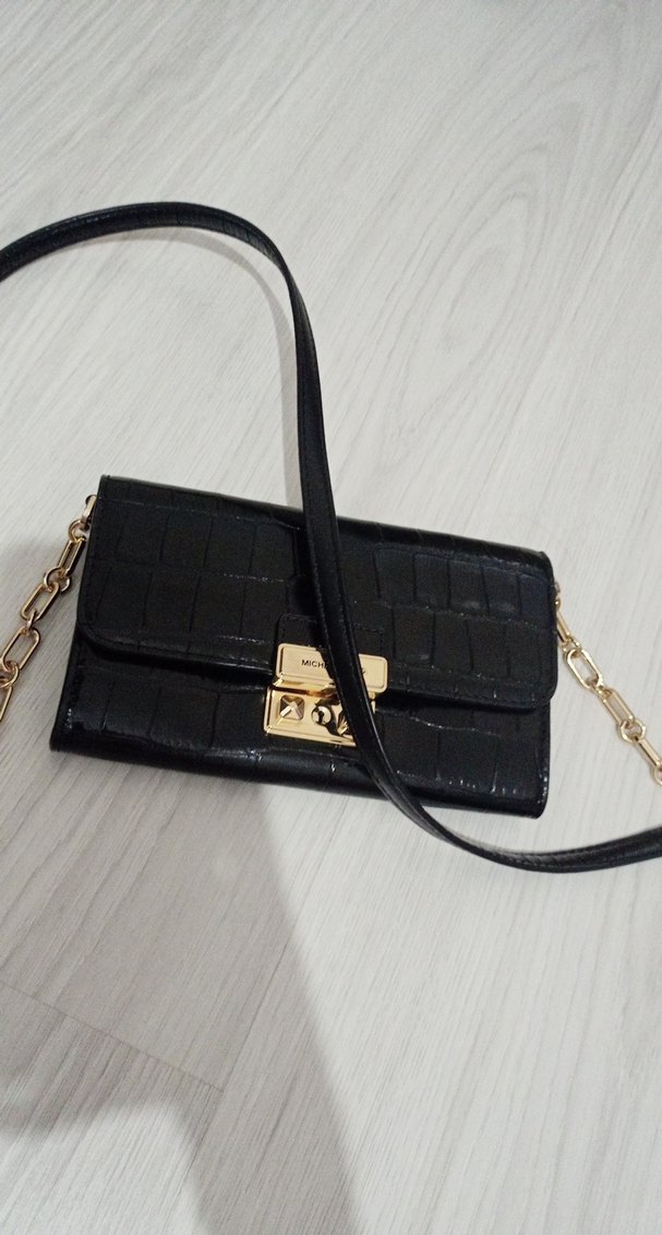 Michael Kors Siyah Deri Omuz Çantası - Görsel 5