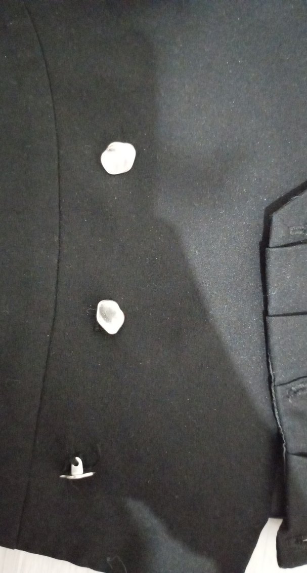 Siyah Mini Düğmeli Kadın Yelek - Görsel 3