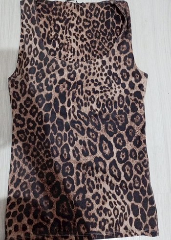 Leopar Desenli V Yaka Kolsuz Kadın Yelek - Görsel 3