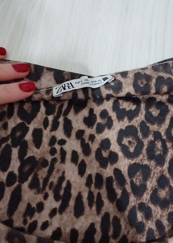 Leopar Desenli V Yaka Kolsuz Kadın Yelek - Görsel 2