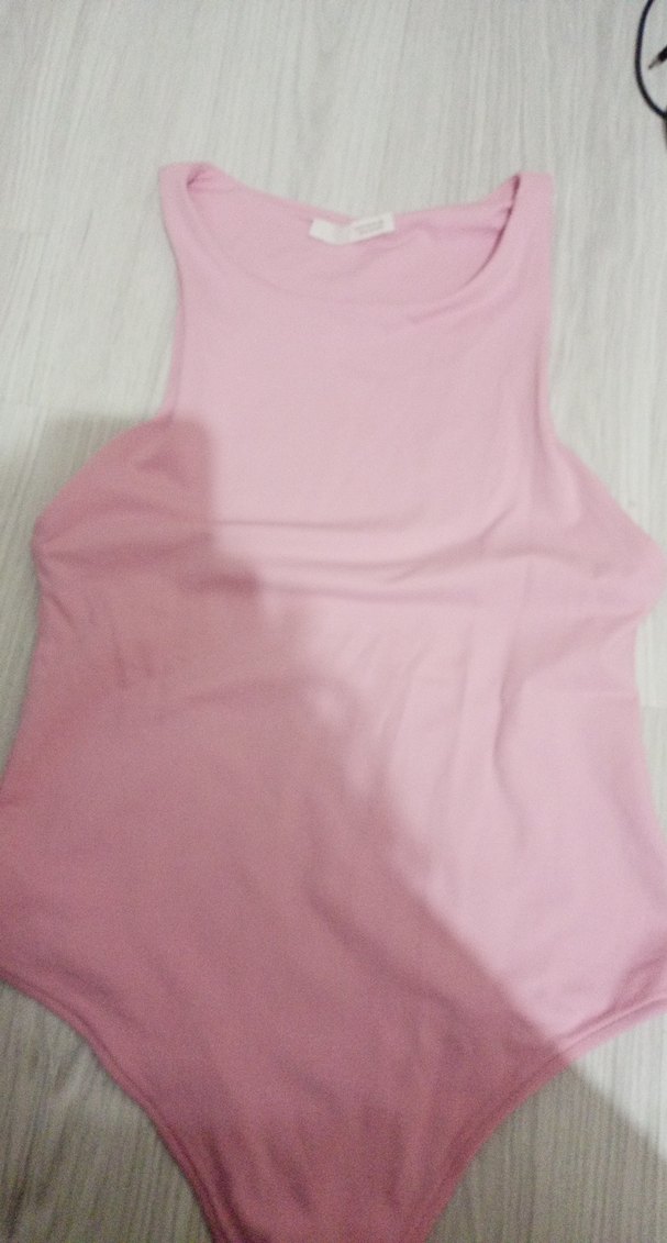 Pembe Basic Kısa Kollu Bluz - Görsel 5