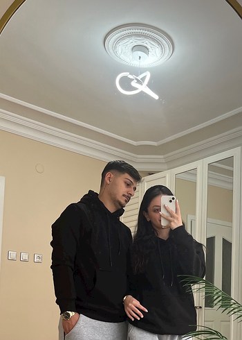 Siyah Kapüşonlu Salaş Sweatshirt - Görsel 2