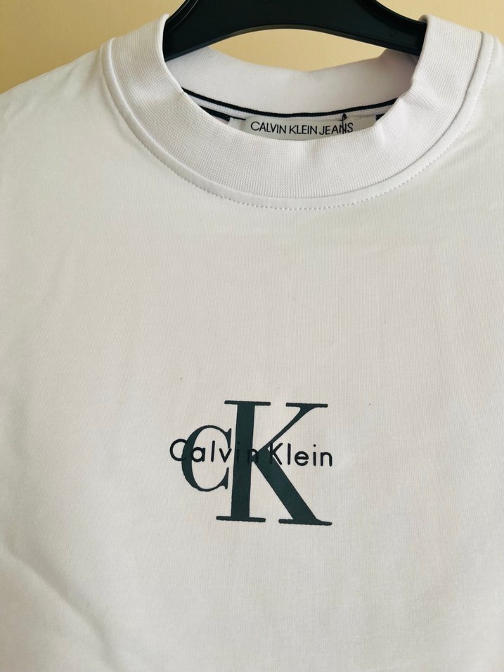 Calvin Klein Beyaz Baskılı Sweatshirt — görsel 2/3