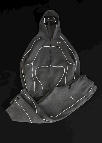 Gri Erkek Dar Kesim Street Wear Eşofman Altı - Görsel 4