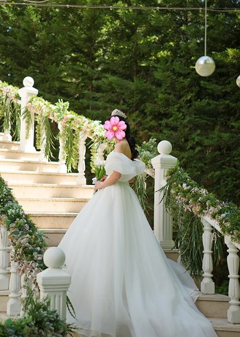 Modern Klasik Straplez A Kesim Gelinlik - Görsel 3