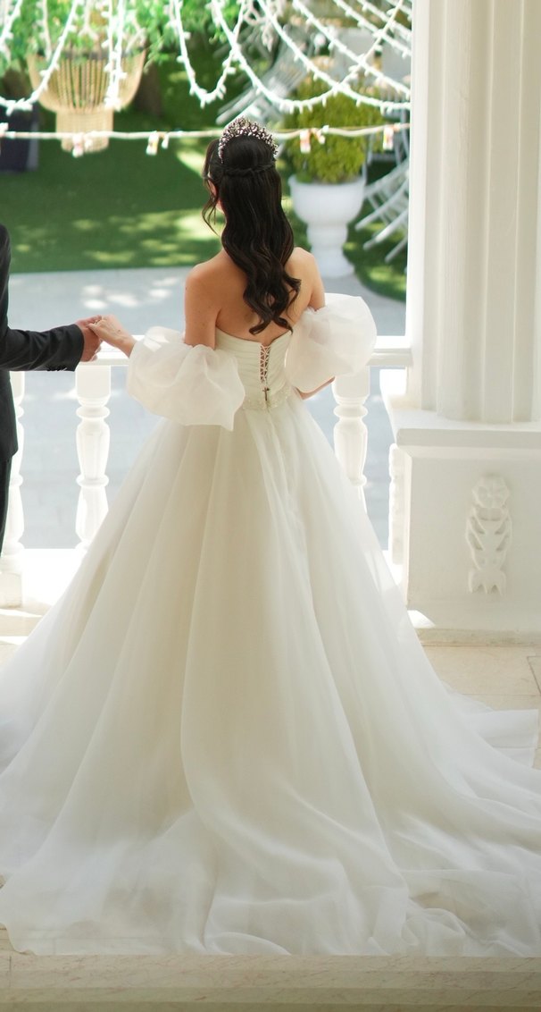 Modern Klasik Straplez A Kesim Gelinlik - Görsel 2