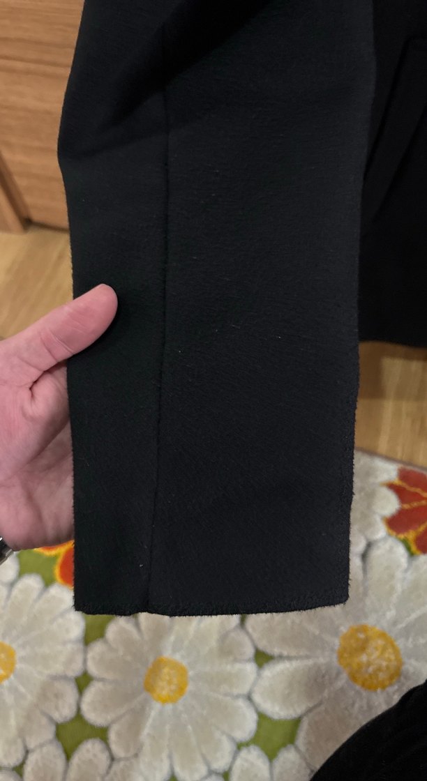 Düğmeli Siyah Erkek Midi Kaban - Görsel 5